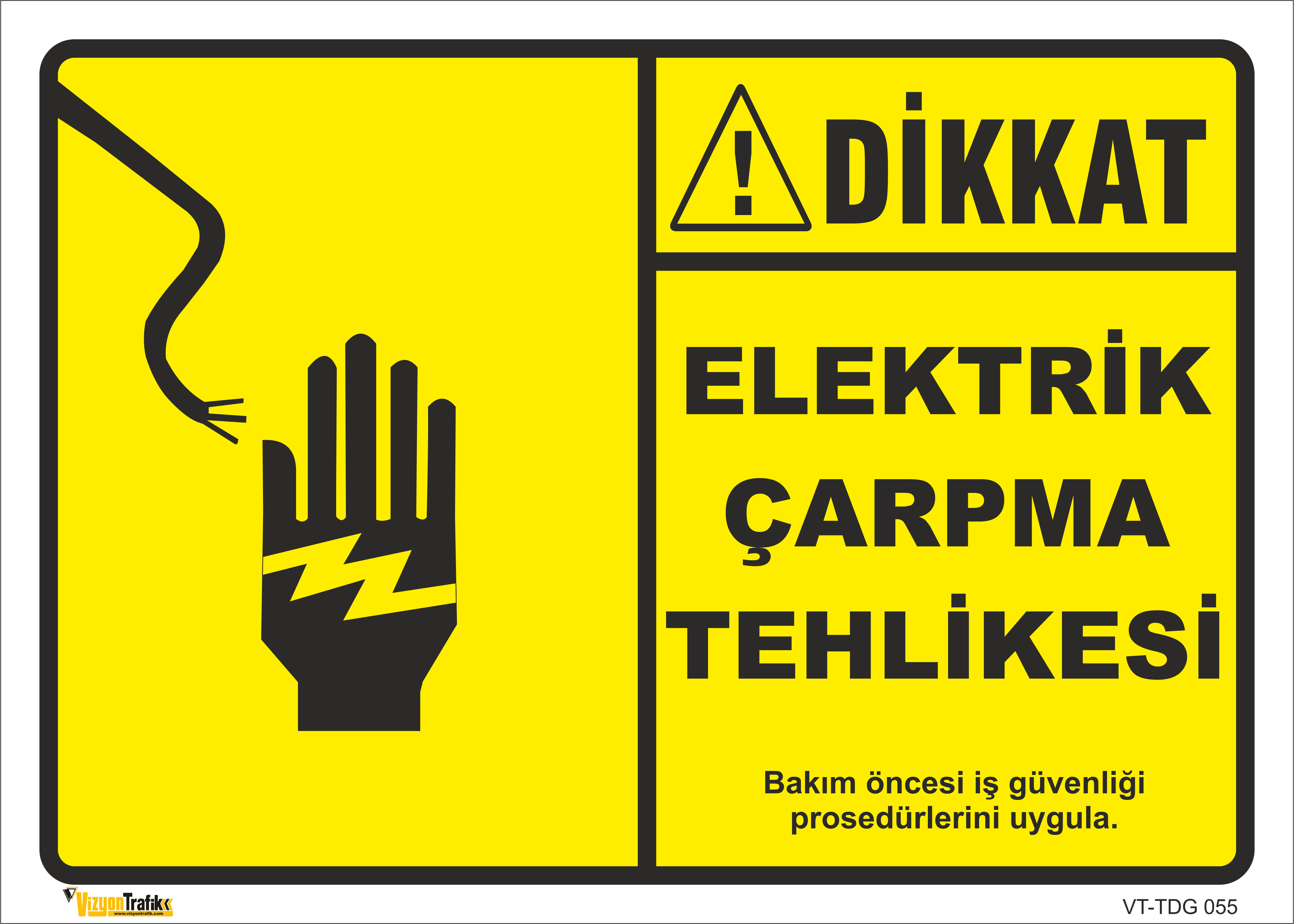 ELEKTRİK ÇARPMA TEHLİKESİ LEVHASI